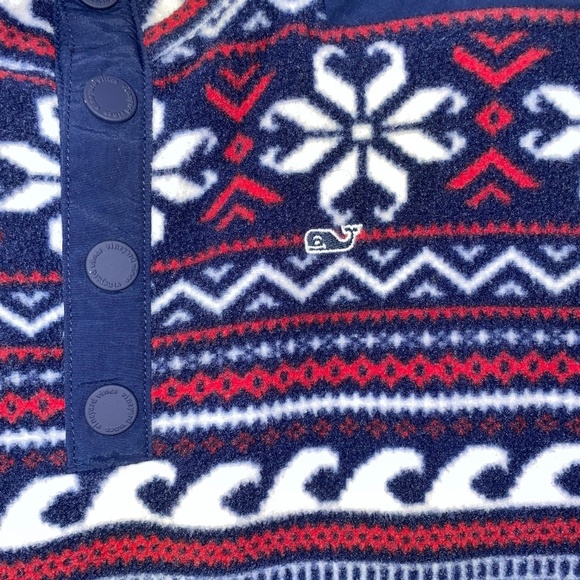 Boy's Youth Vineyard Vines 1/4 Snap Fleece Long Sleeve Sweater Pullover Sz XL - Picture 5 of 6